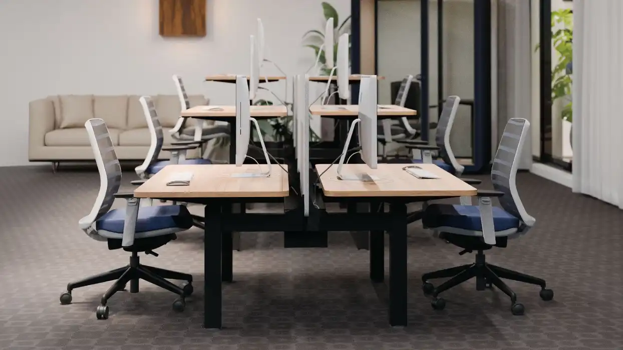 Tonique task seating with black bases