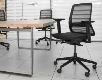 Mesh backed office task chair available from stock